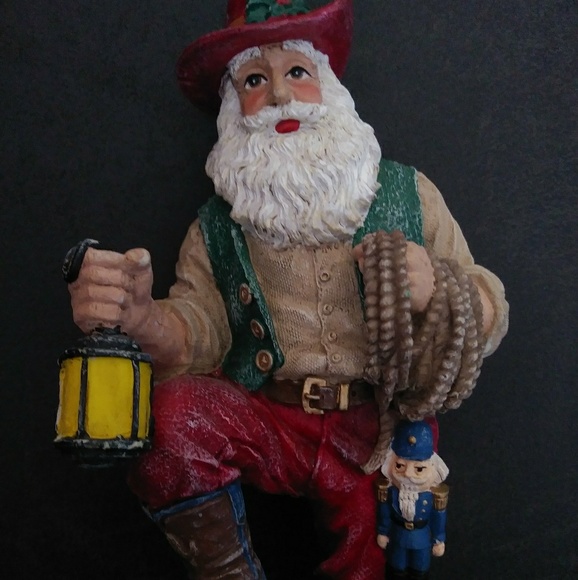 Other - Vtg Christmas Cowboy Santa Clause Figure.
